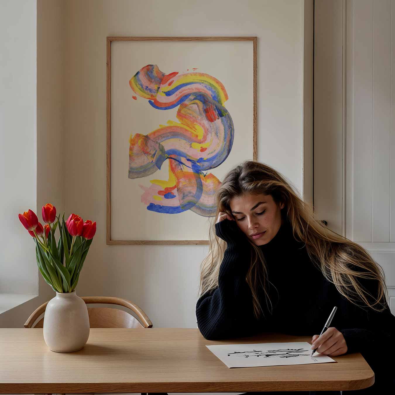 Kleurrijke Abstracte Kunstposter