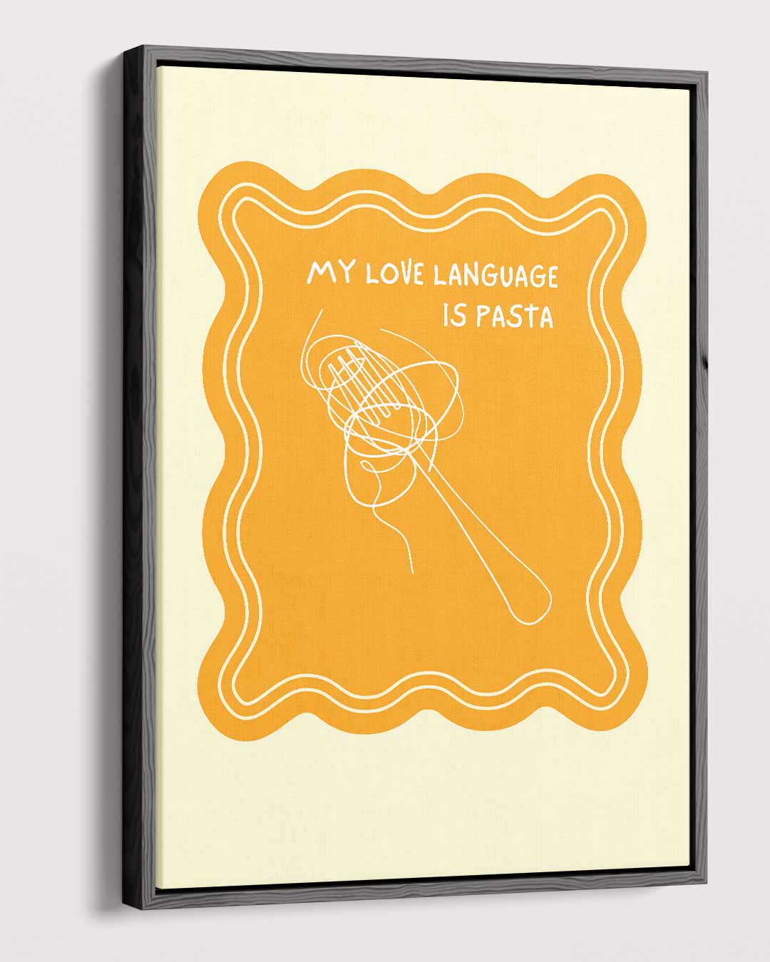 Pasta Liefde Teken Kunstwerk-canvas-dibond-plexiglas-wanddecoratie-WallArtistic