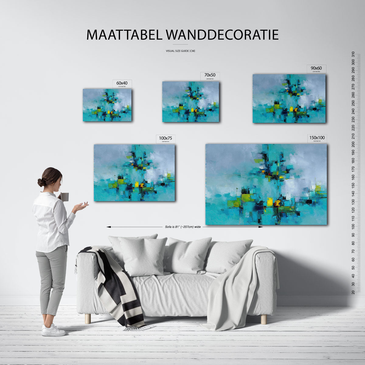 Kleurrijke compositie Kunstwerk