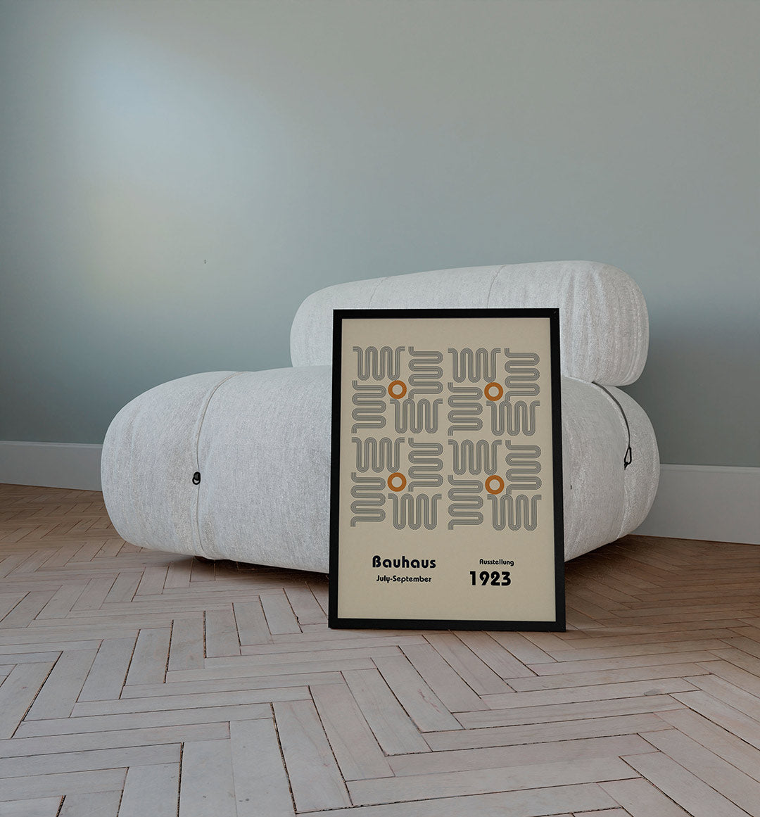 Lijnpatroon en cirkel Poster