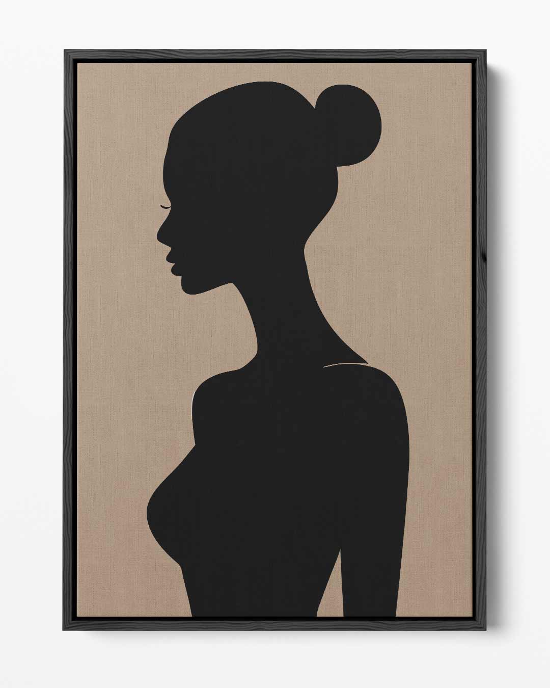 Elegante Vrouwelijke Silhouet Kunstwerk-canvas-dibond-plexiglas-wanddecoratie-WallArtistic