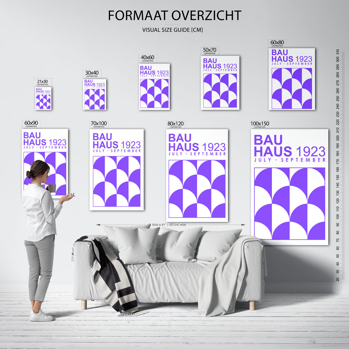 Halve cirkelpatronen Poster