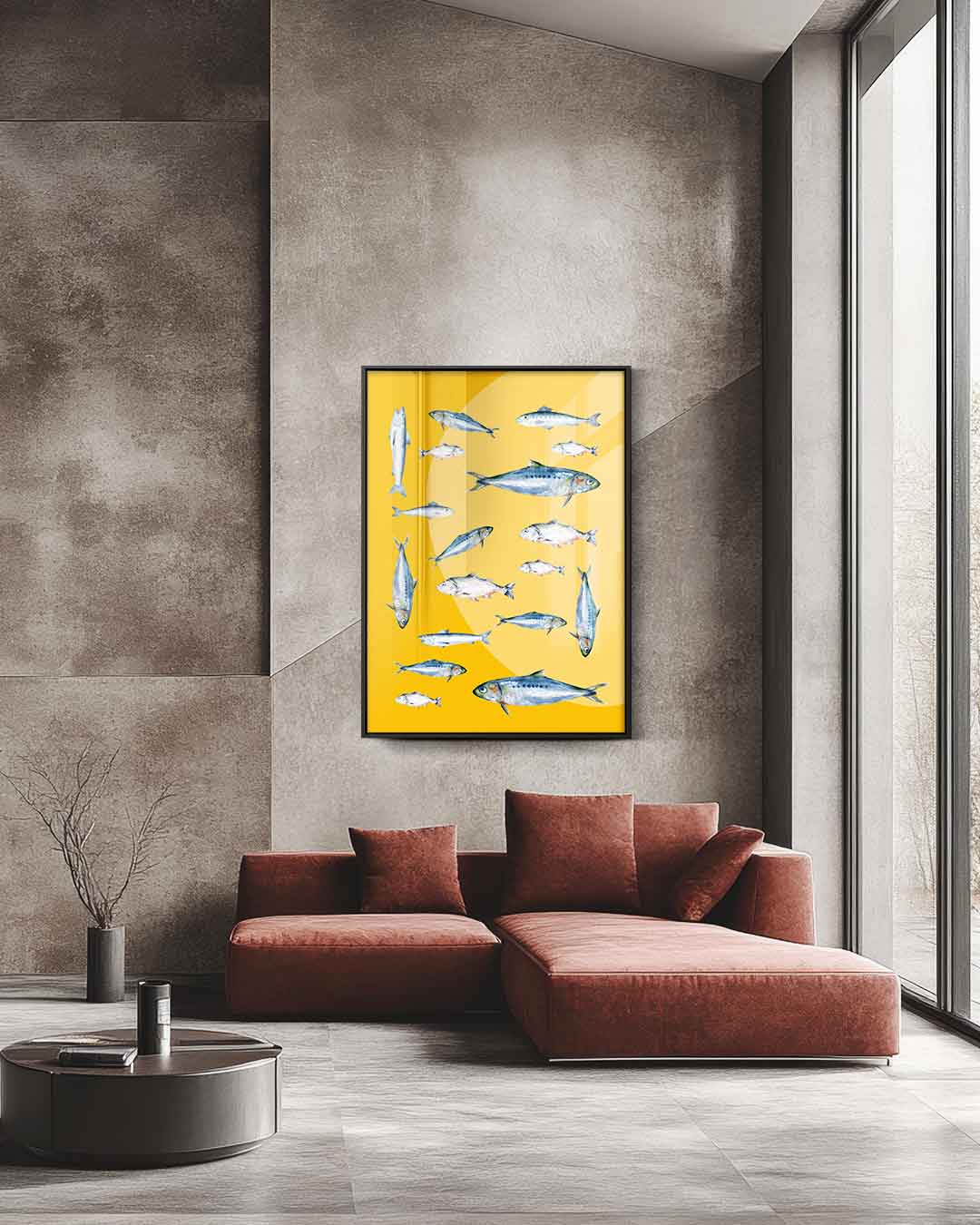 Vrolijk Visballet Kunstwerk-canvas-dibond-plexiglas-wanddecoratie-WallArtistic