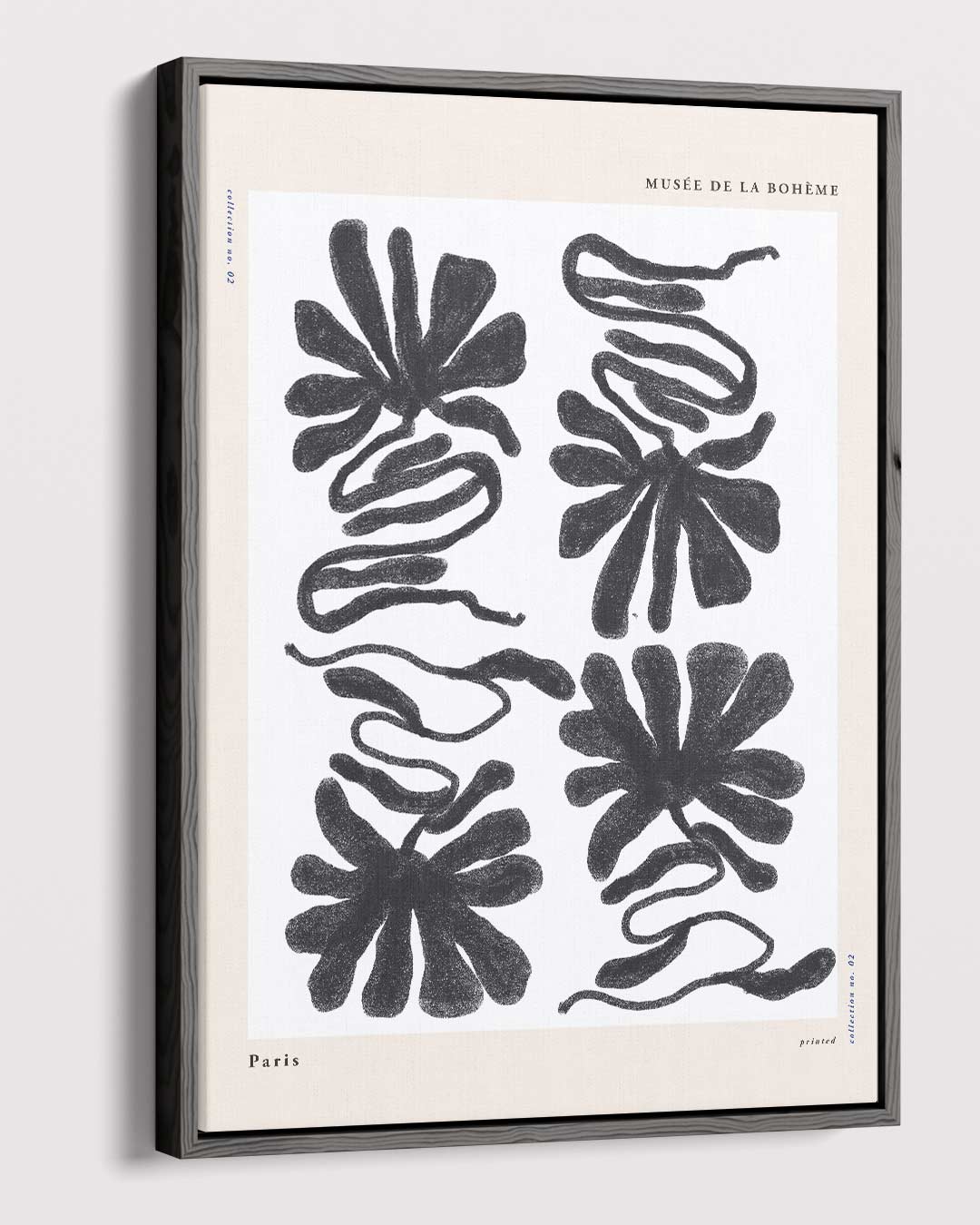 Abstracte Bloemvormen Illustratie Kunstwerk-canvas-dibond-plexiglas-wanddecoratie-WallArtistic