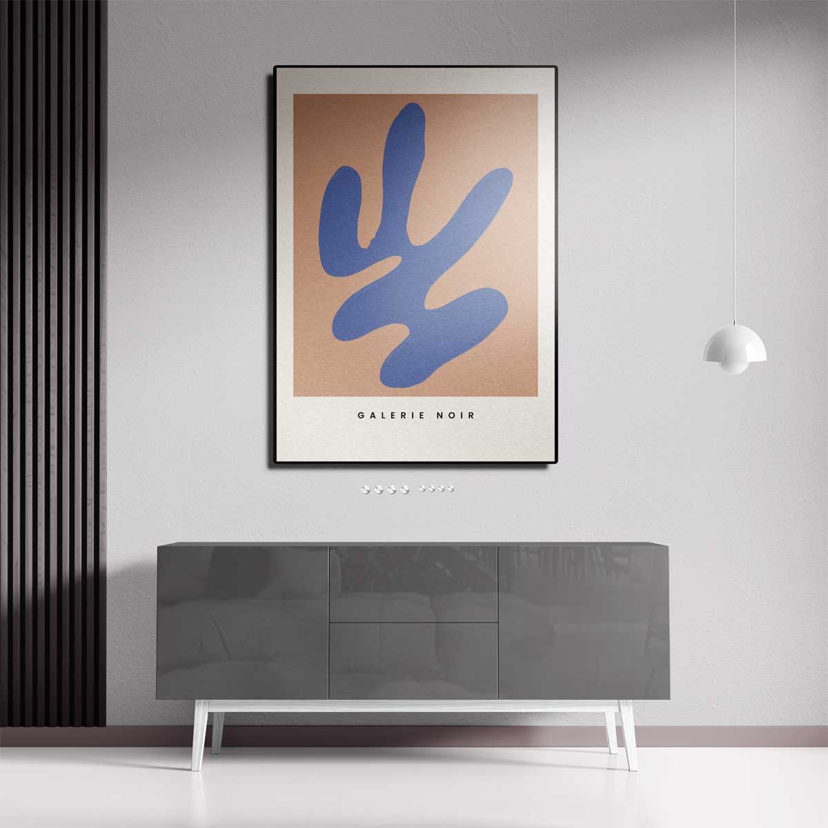 Blauwe Abstractie op Nude Kunstwerk-canvas-dibond-plexiglas-wanddecoratie-WallArtistic
