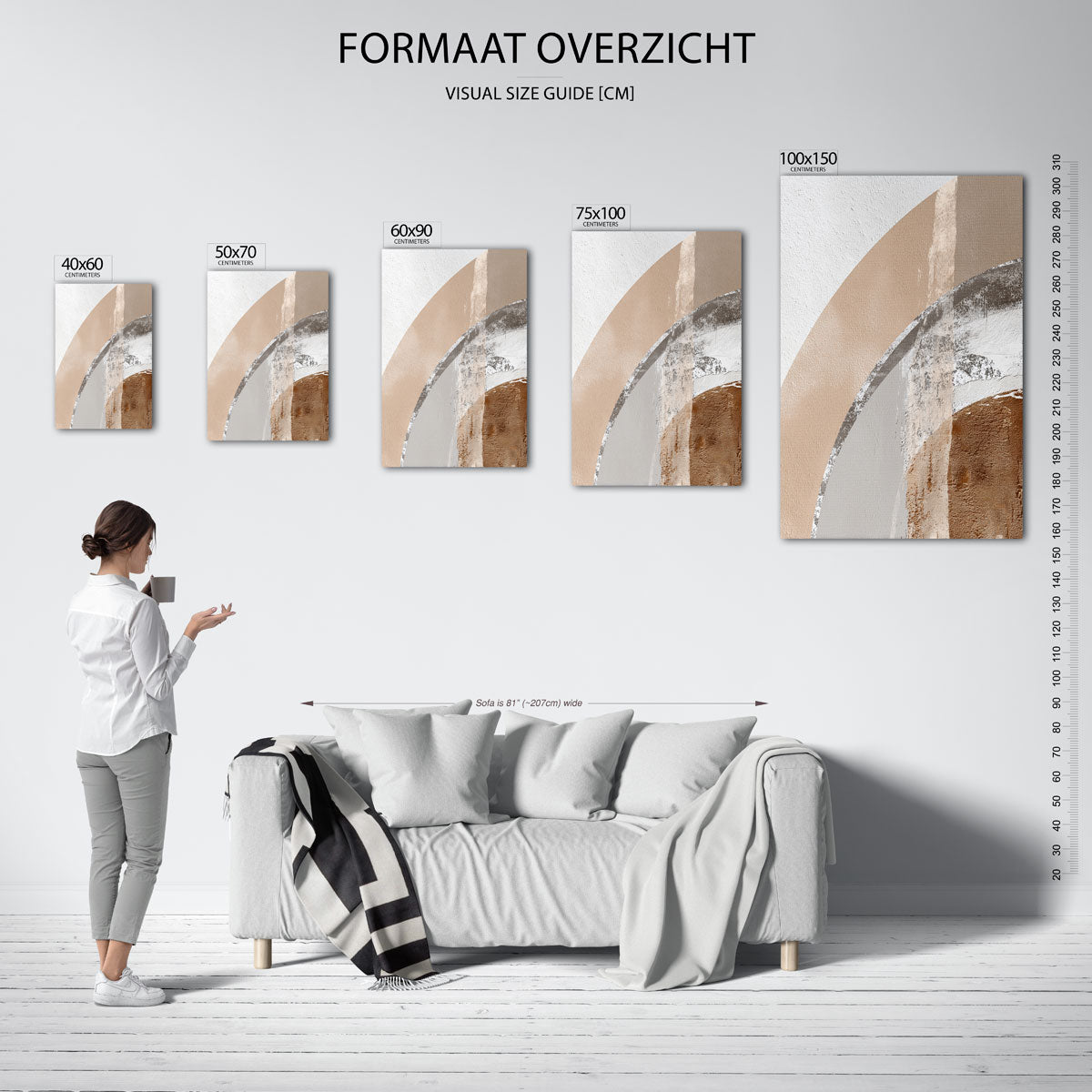 Organische vormen compositie Kunstwerk