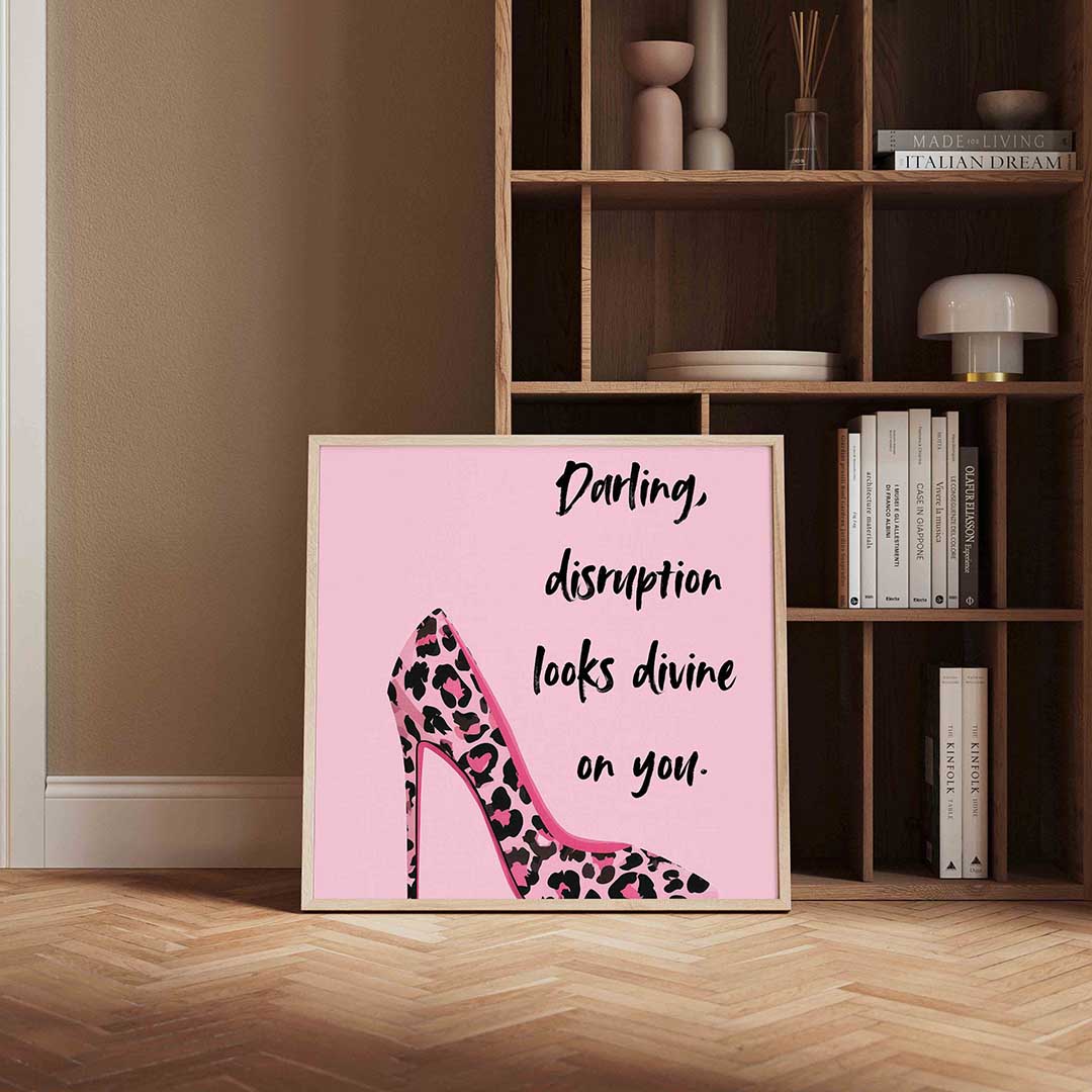 Roze luipaard pump Poster