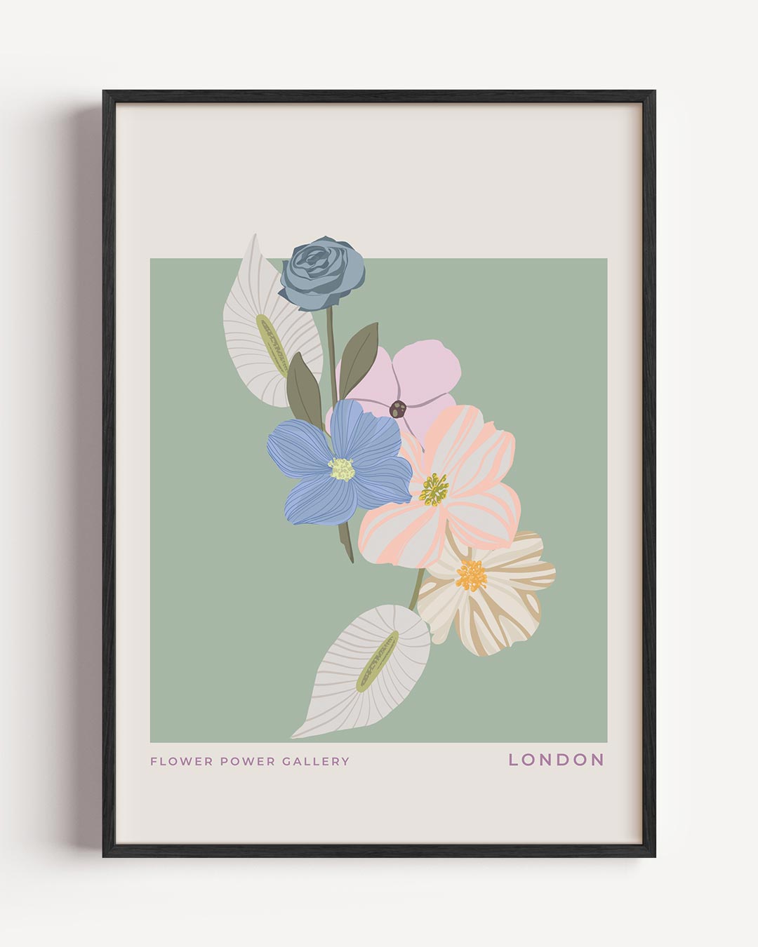 Bloemenpracht in Pastel Poster-WallArtistic
