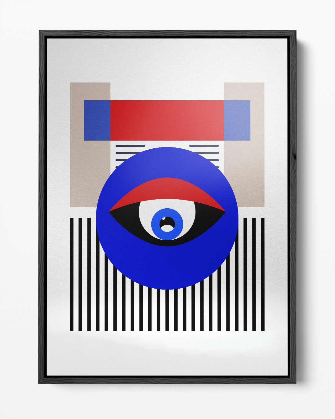 Modern Geometrisch Oogkunstwerk Kunstwerk-canvas-dibond-plexiglas-wanddecoratie-WallArtistic