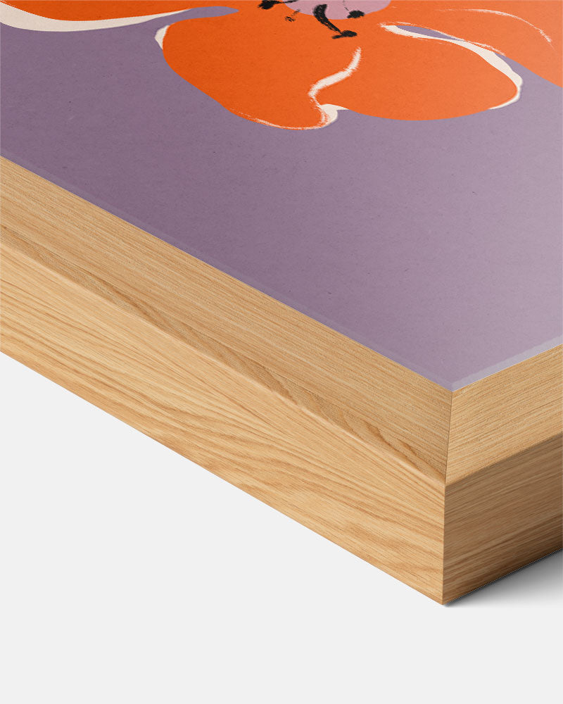 Bloemenpracht op Paarse Achtergrond Poster-WallArtistic