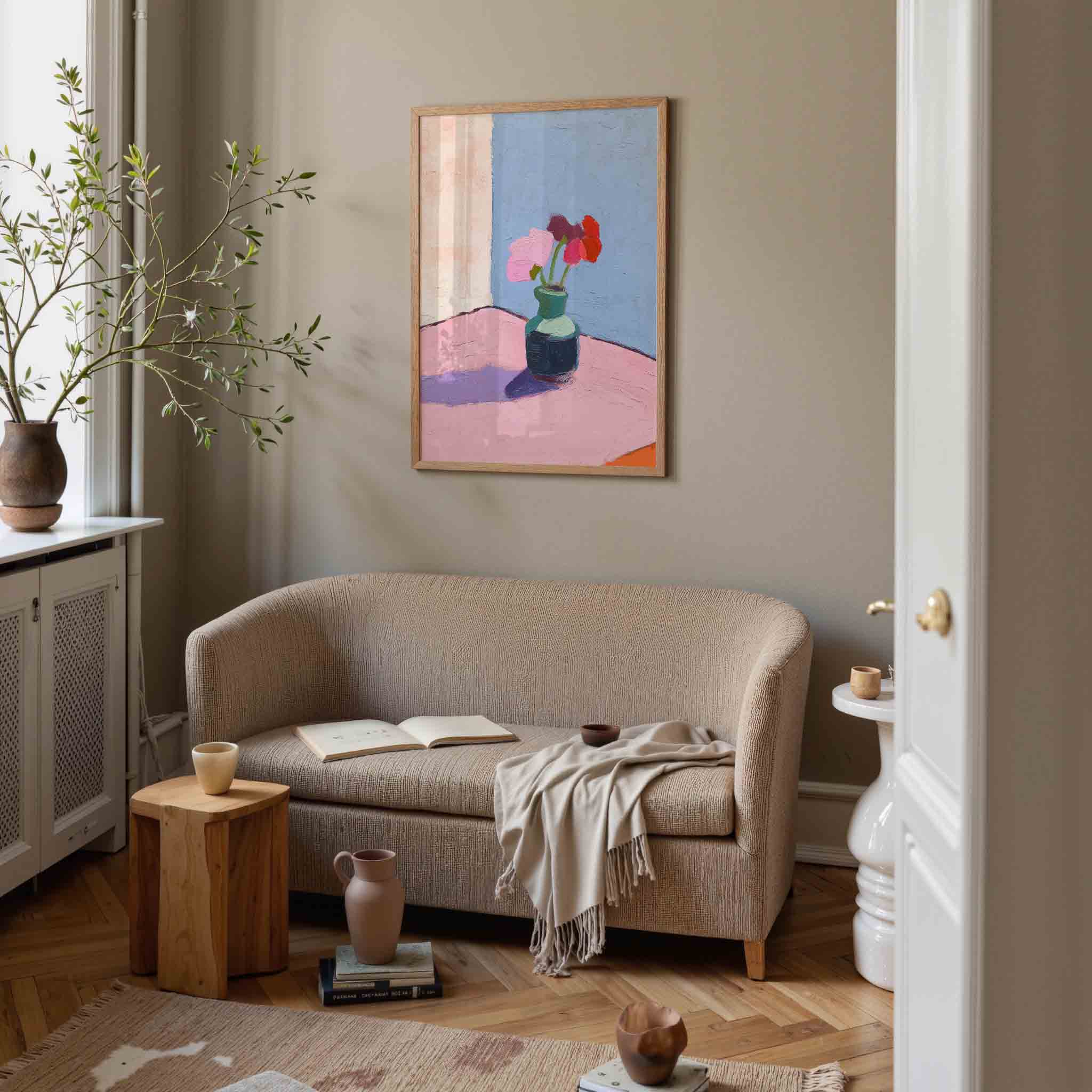 Bloemen in vaas Poster