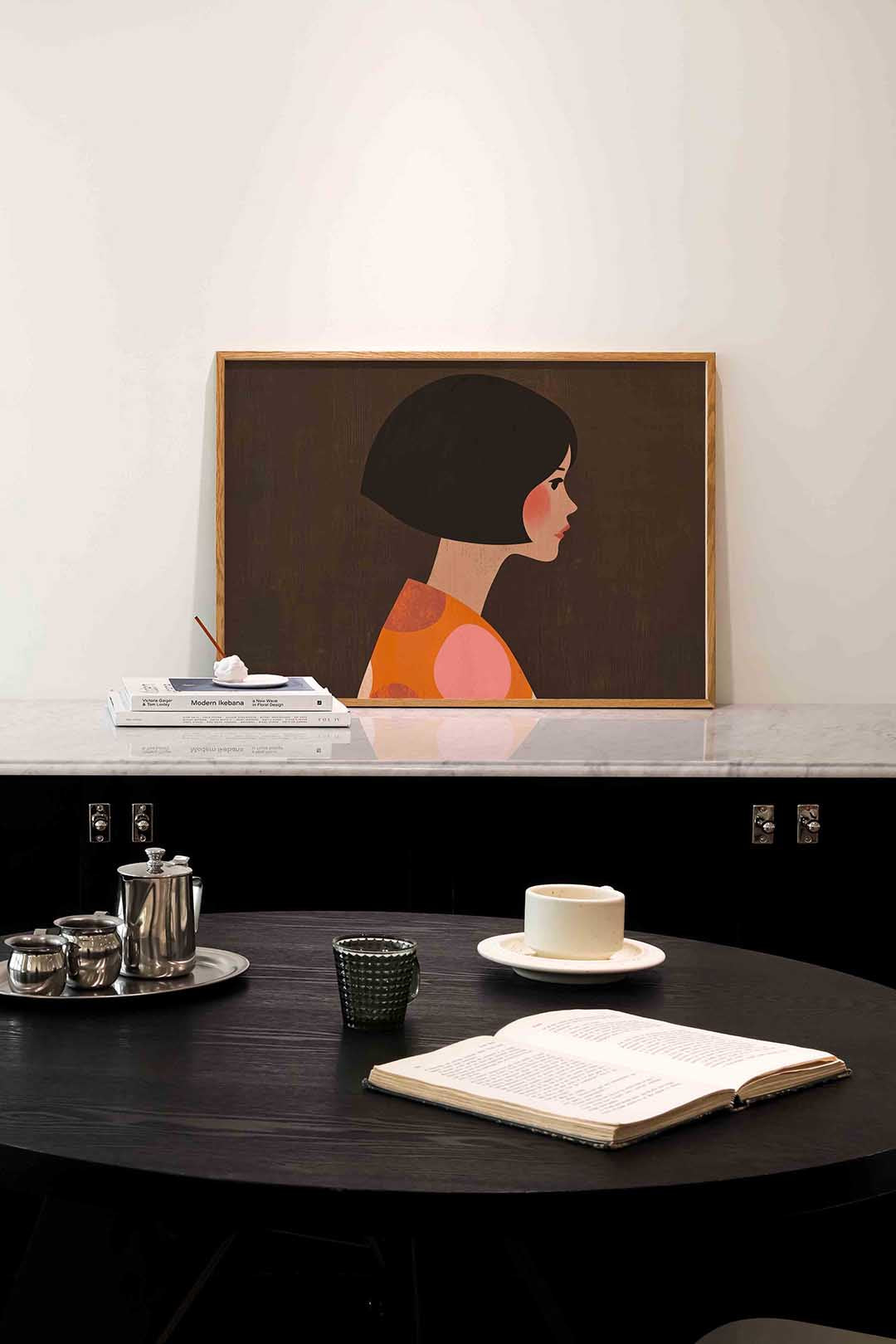 Profiel van vrouw Poster