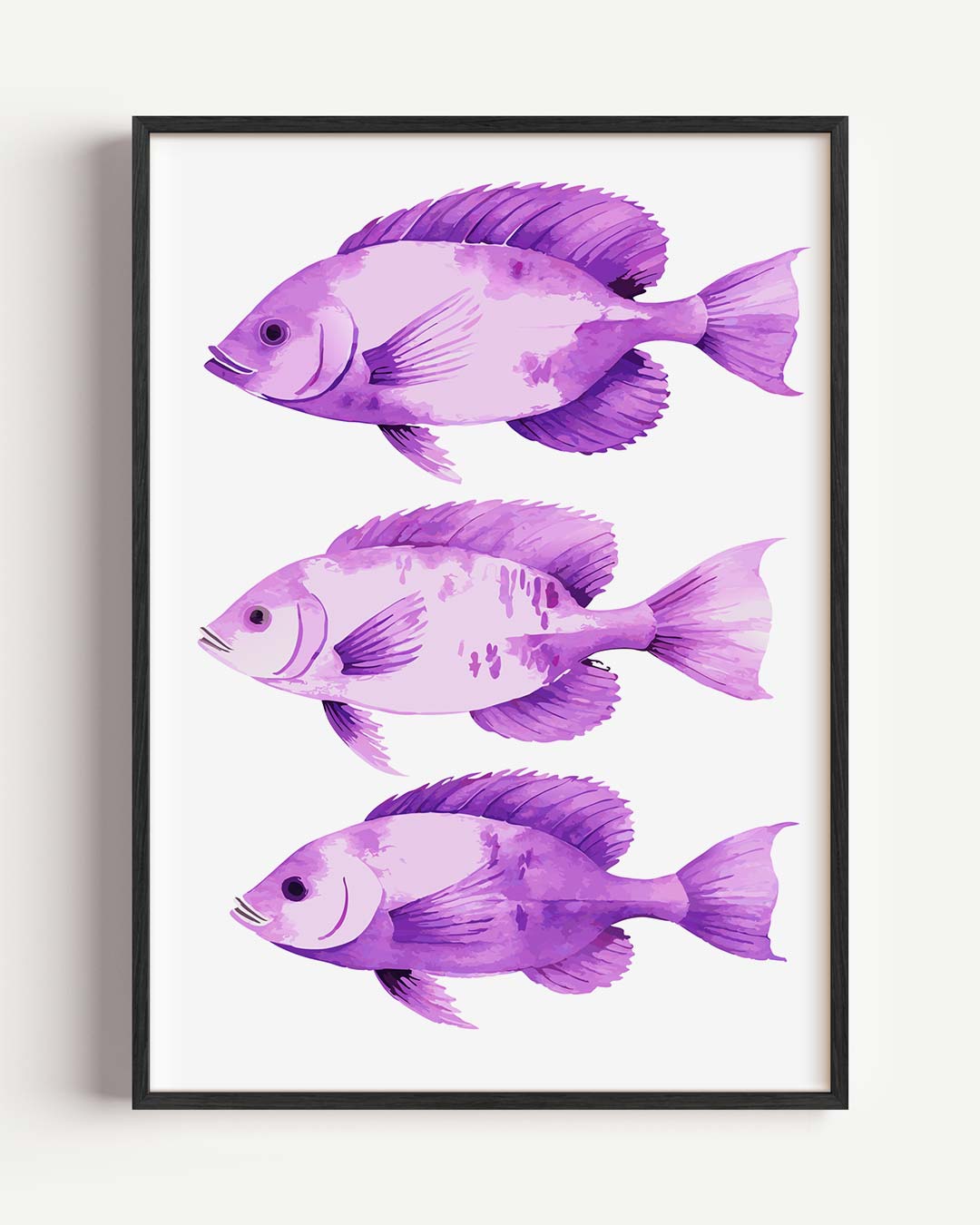 Paarse Vissen Pracht Poster