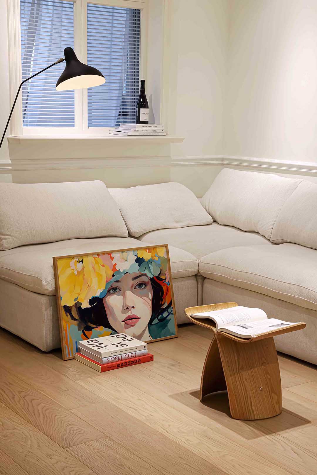 Vrouw met bloemenhoed Poster