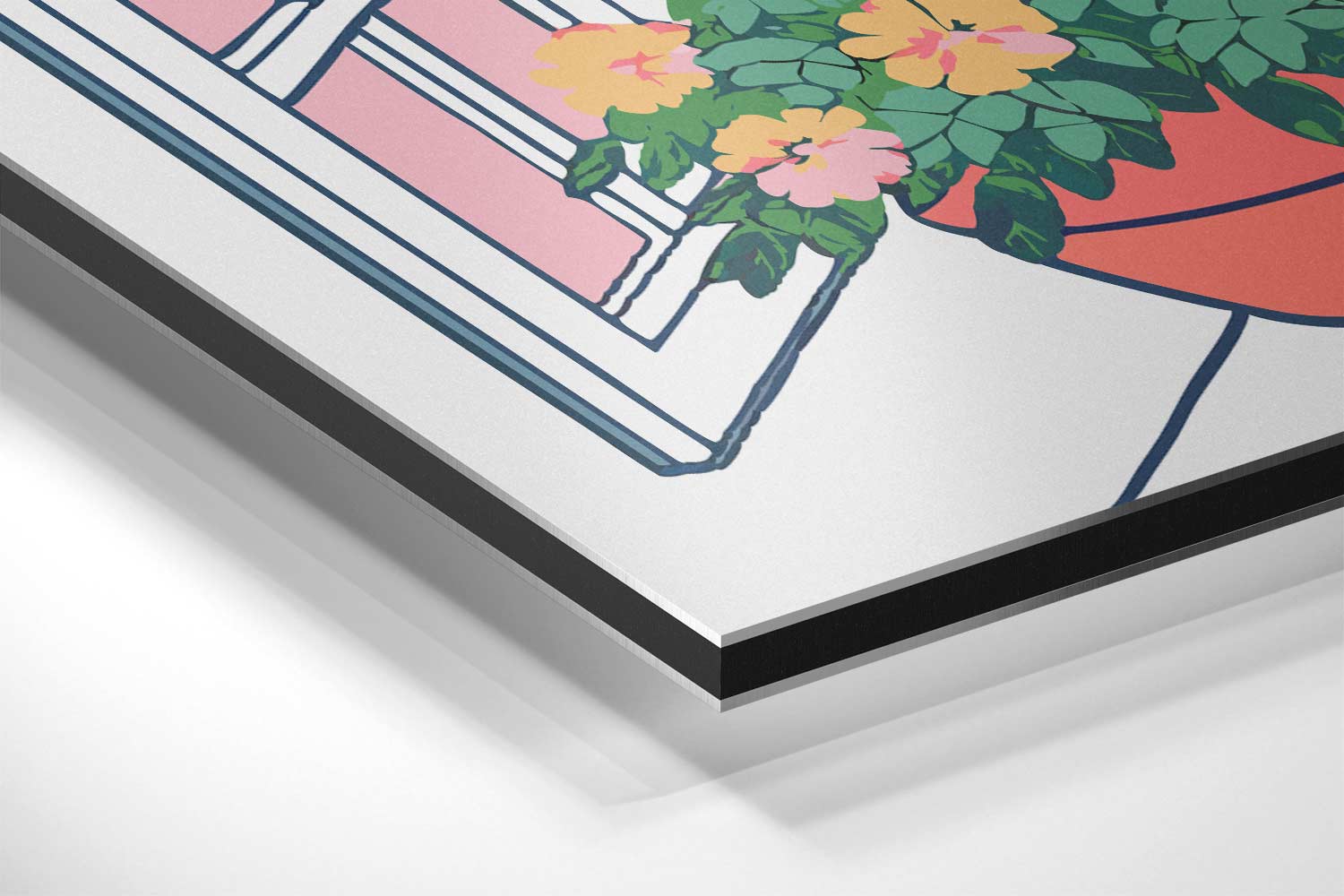 Uitzicht op een Zonnige Kust Kunstwerk-canvas-dibond-plexiglas-wanddecoratie-WallArtistic