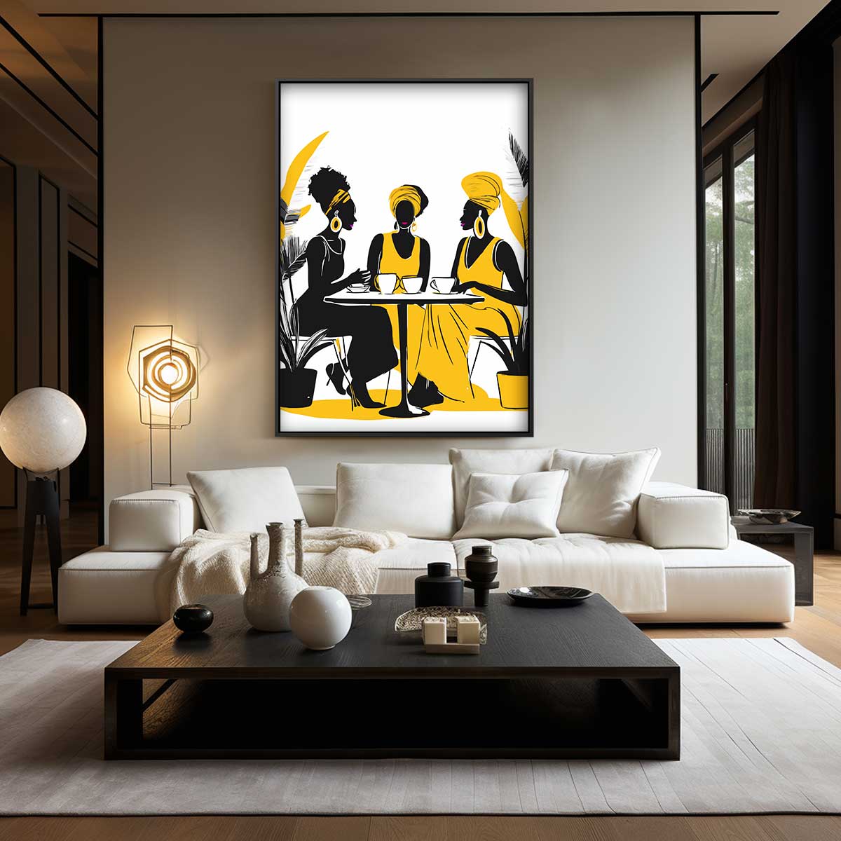 Gezellig Terras Tafereel Kunstwerk-canvas-dibond-plexiglas-wanddecoratie-WallArtistic