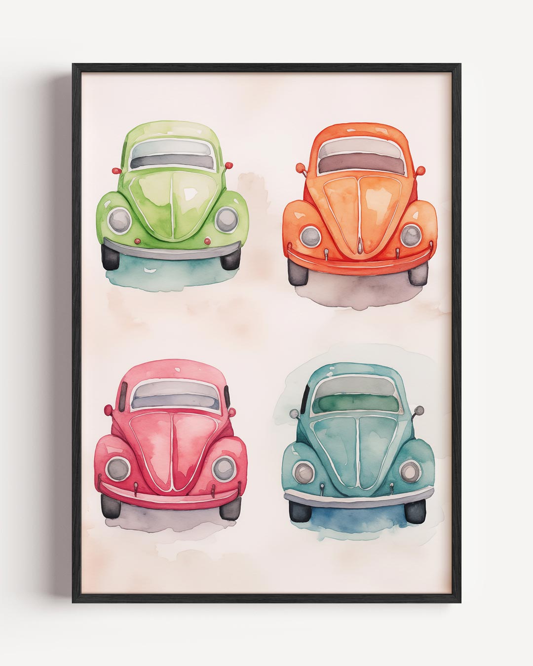 Retro Auto Waterverf Poster-WallArtistic
