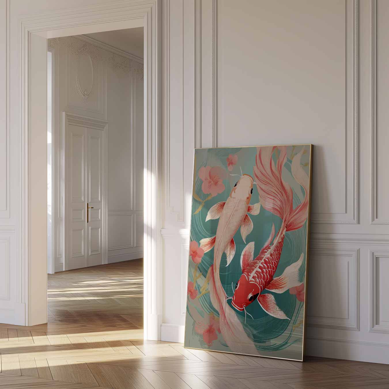 Vrolijke Koi Karper Kunst Poster