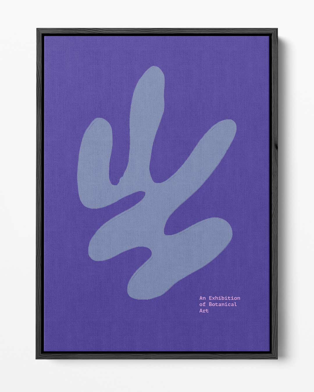 Blauwe Botanische Expressie Kunstwerk-canvas-dibond-plexiglas-wanddecoratie-WallArtistic