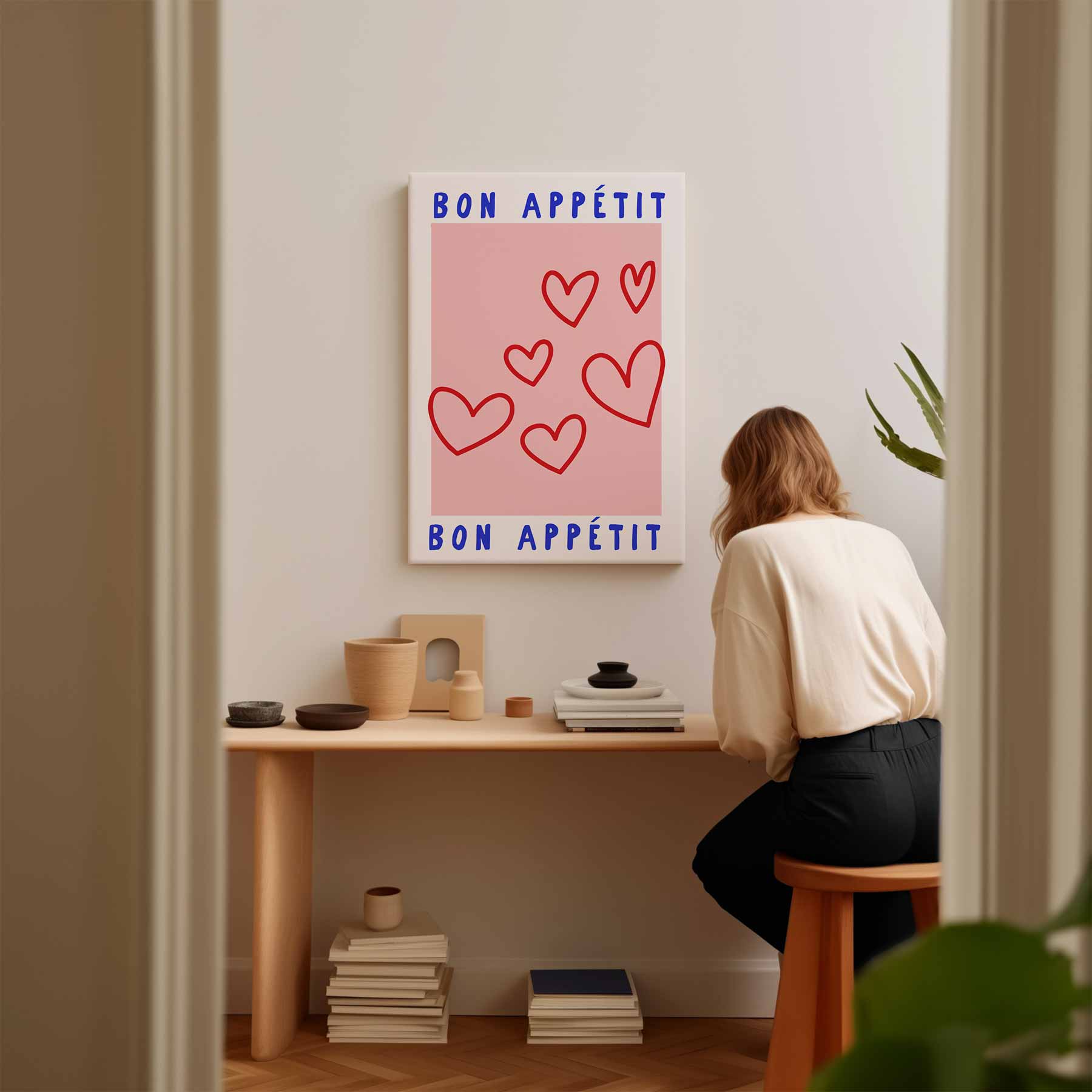 Bon Appétit Harten Kunstwerk-canvas-dibond-plexiglas-wanddecoratie-WallArtistic