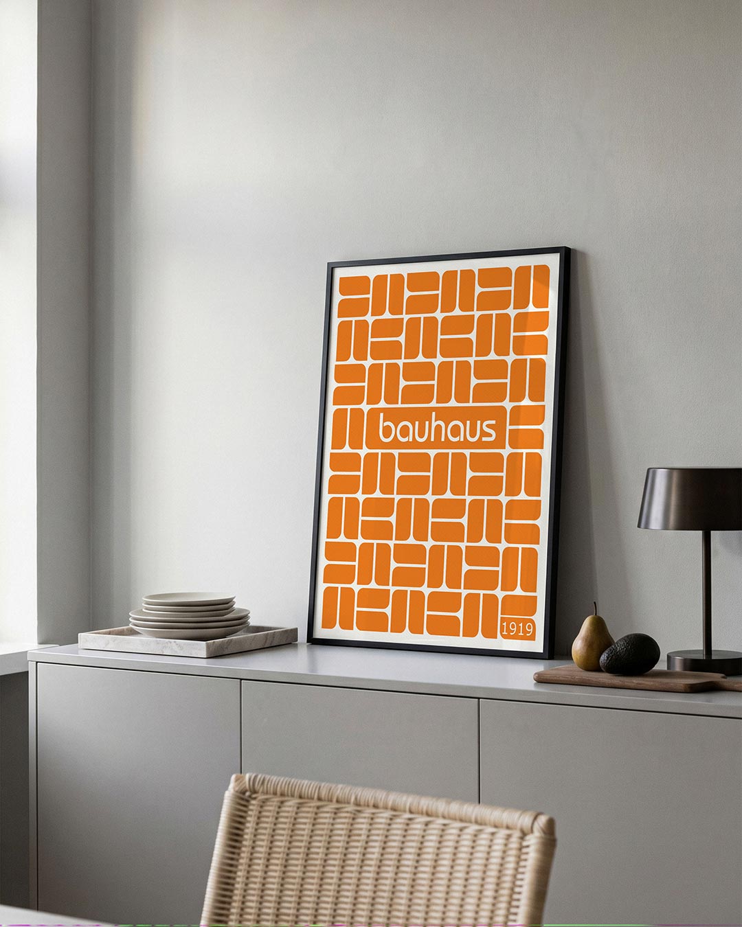 Oranje patroonritme Poster
