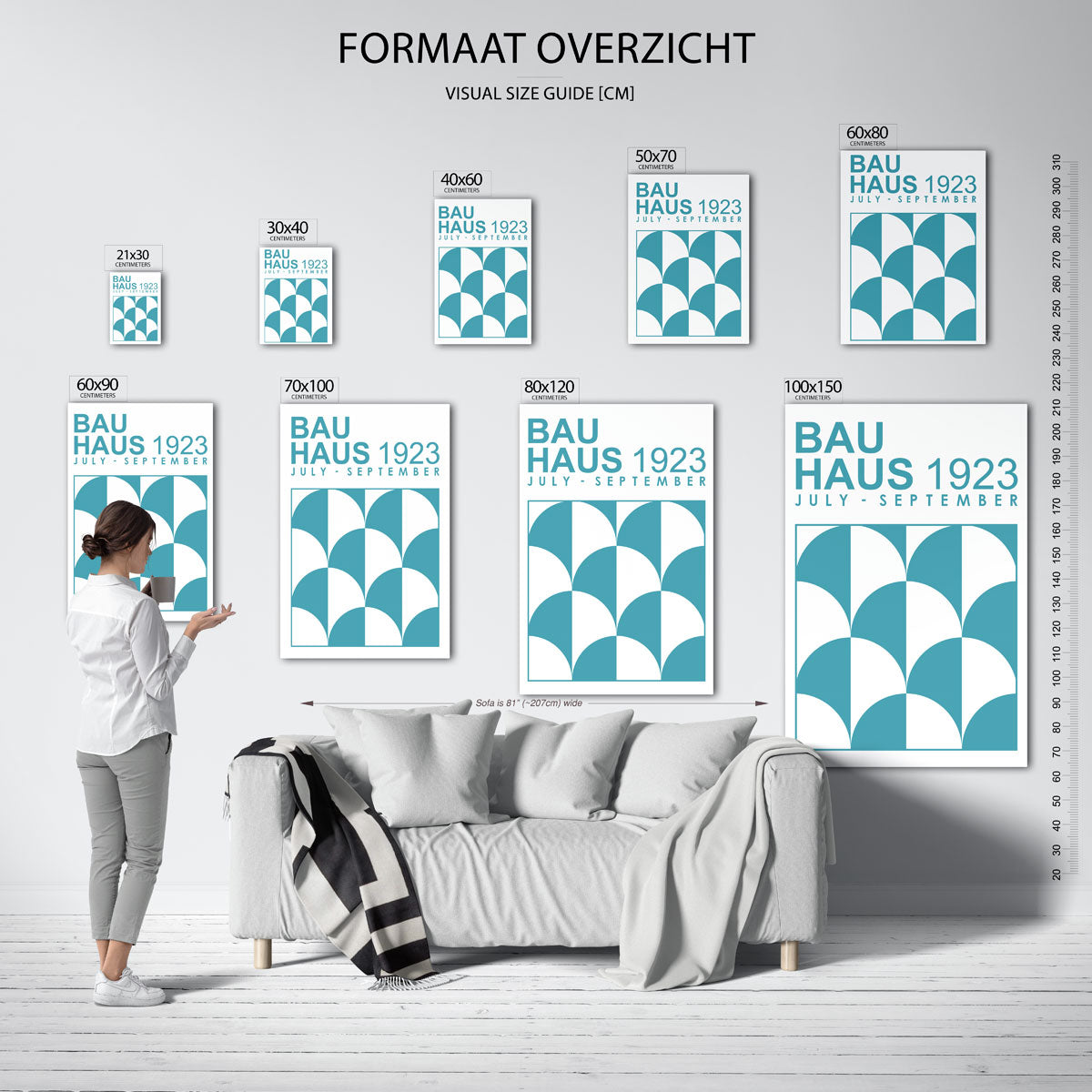 Halve cirkelpatronen Poster