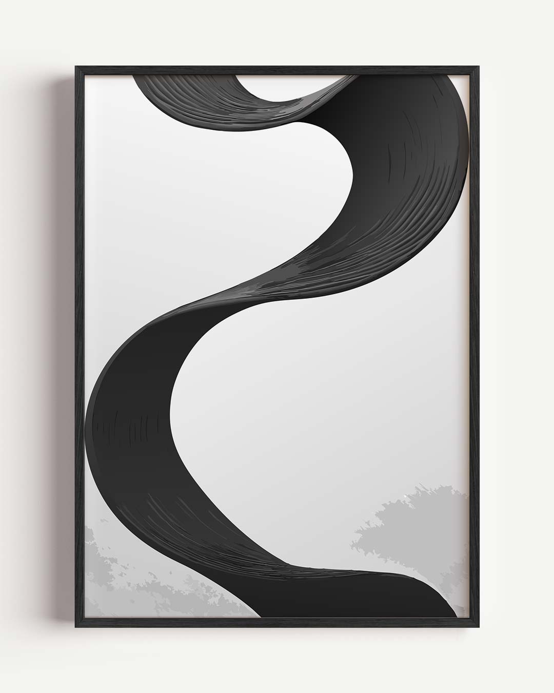 Elegante Zwarte Abstractie Poster