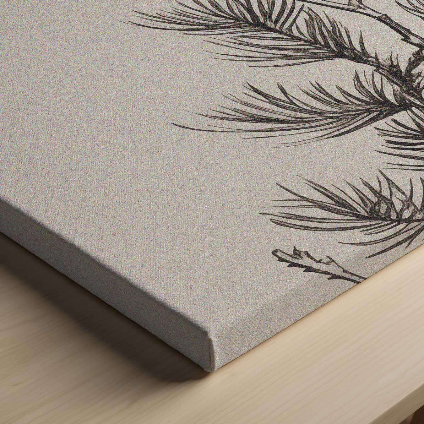 Dennentak met Bessen Illustratie Kunstwerk-canvas-dibond-plexiglas-wanddecoratie-WallArtistic
