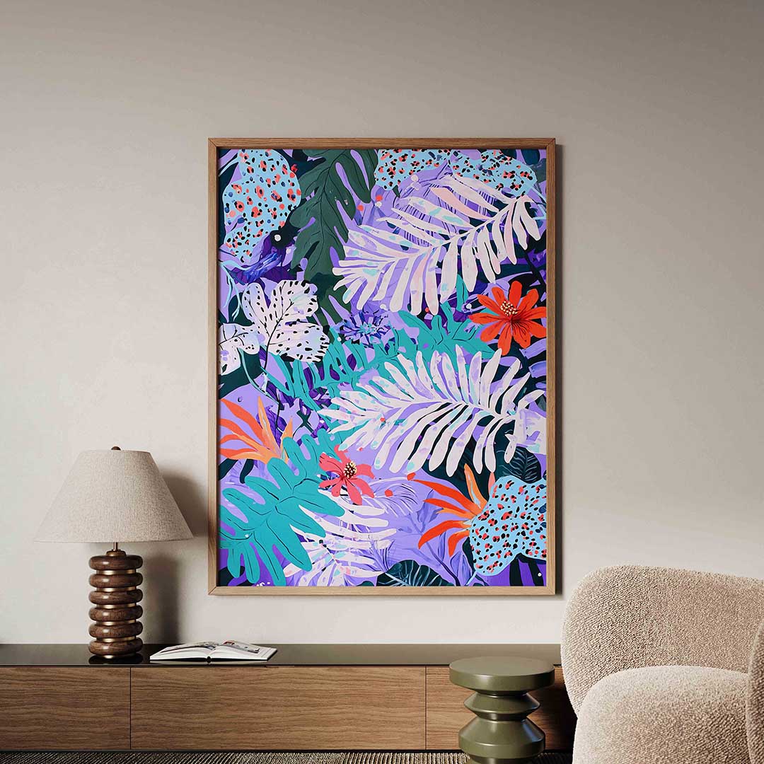 Bladeren en bloemen Poster