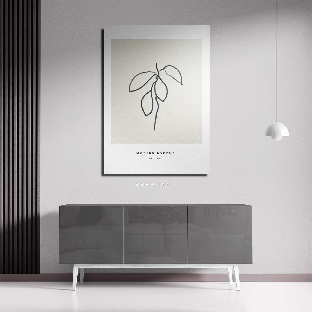 Moderne Boho Bladeren Kunstwerk-canvas-dibond-plexiglas-wanddecoratie-WallArtistic