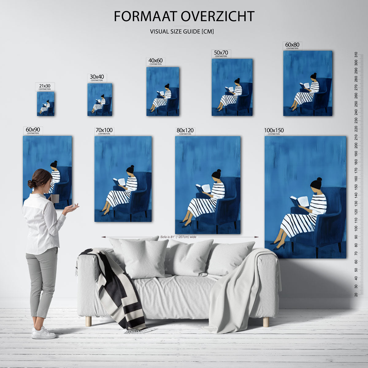 Lezende vrouw Poster