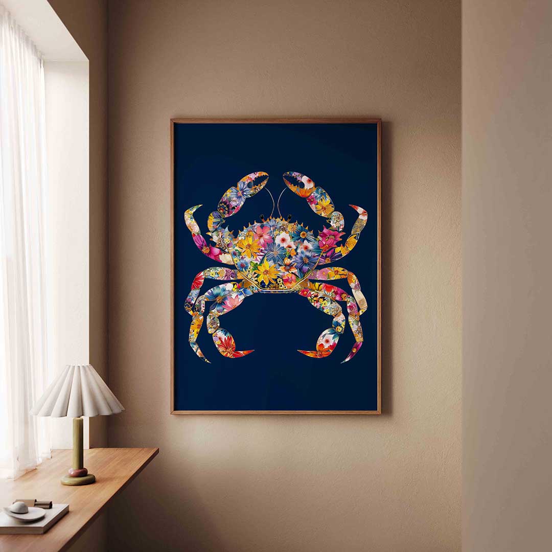 Bloemenkrab Poster