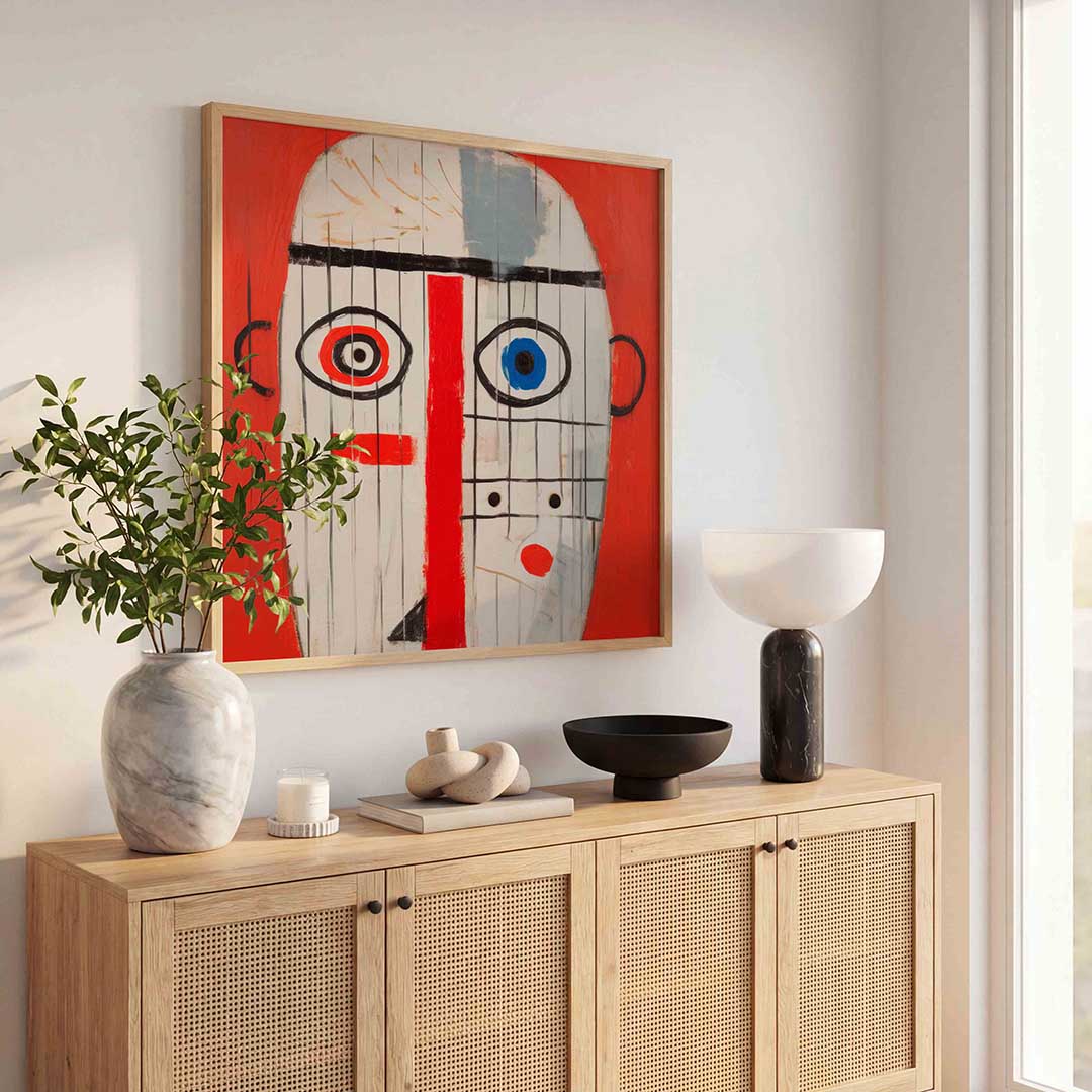 Abstract gezicht Poster