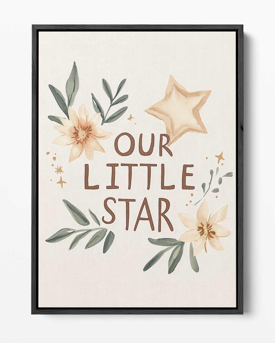 Our Little Star Bloemenposter Kunstwerk-canvas-dibond-plexiglas-wanddecoratie-WallArtistic