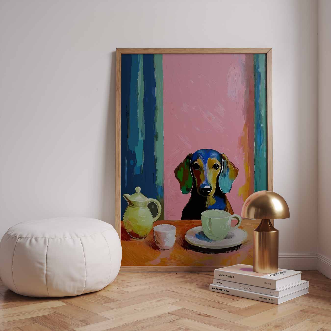 Koffiepauze met Hond Poster