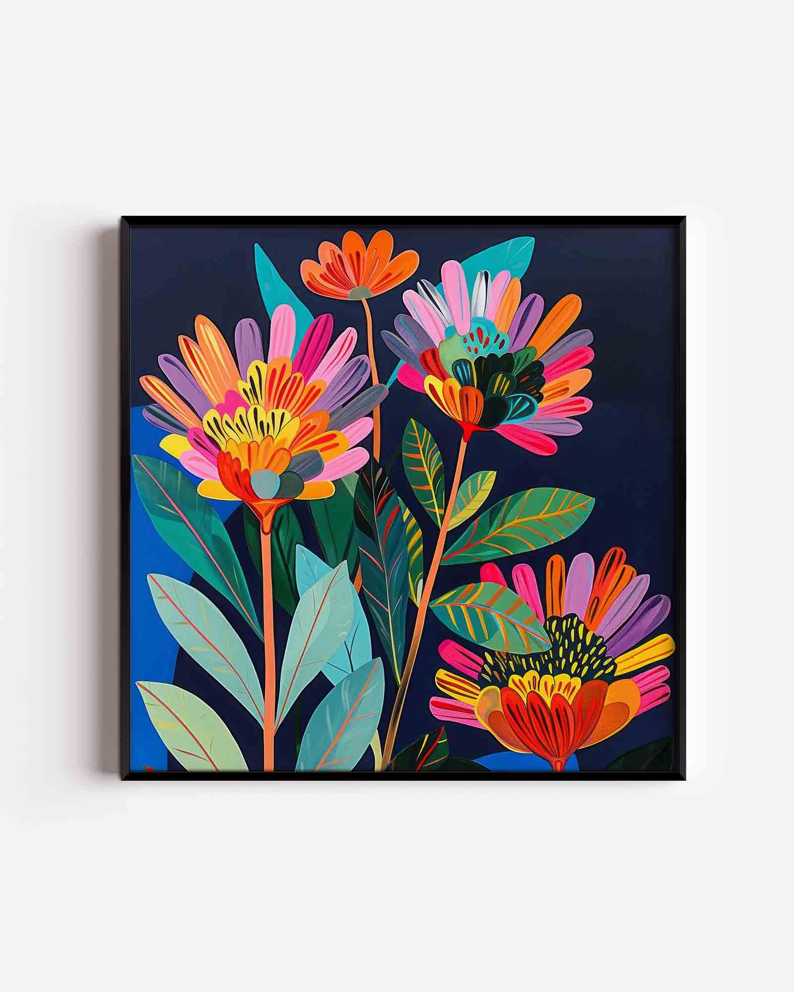 Bloemen en bladeren Poster