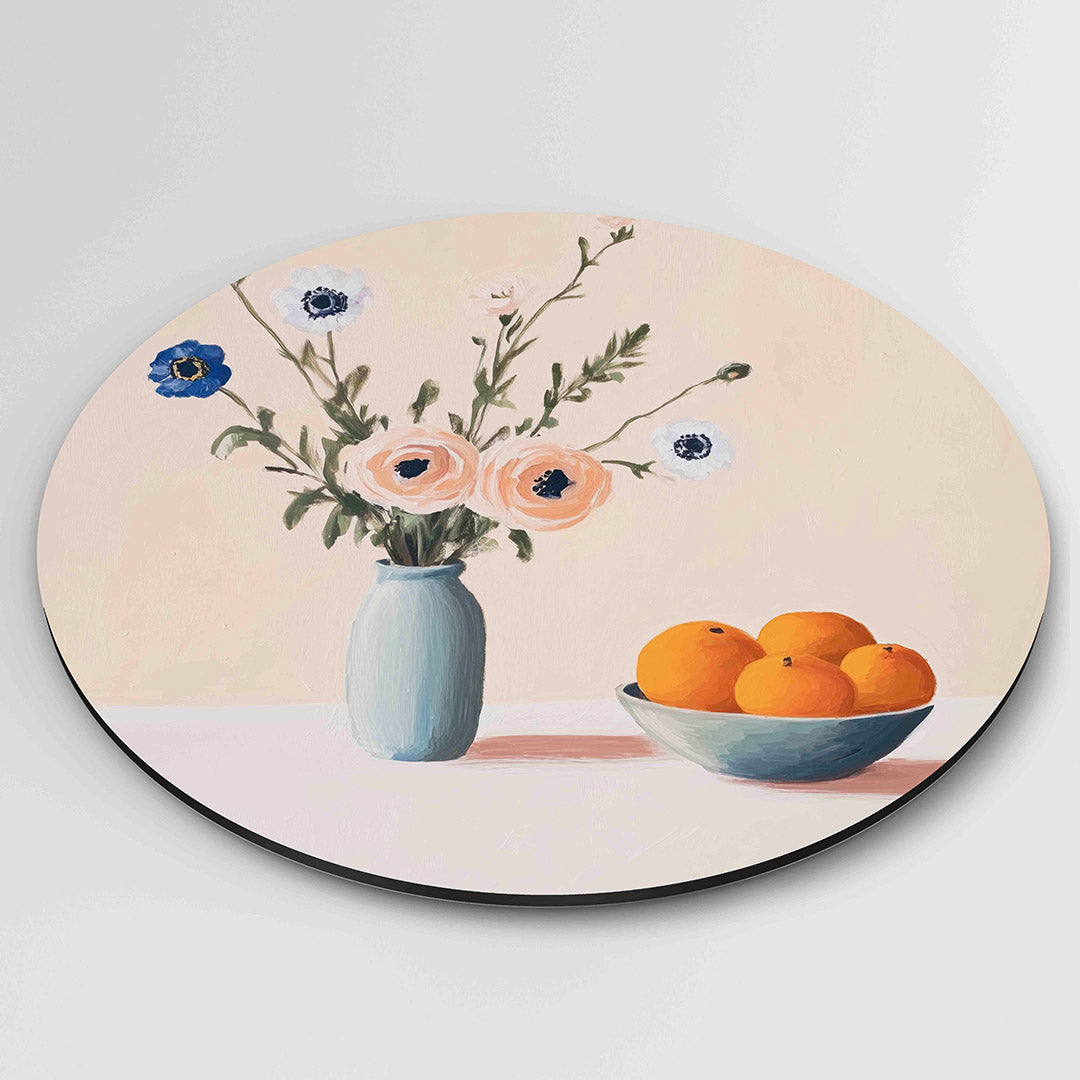 Bloemen en fruit Muurcirkel