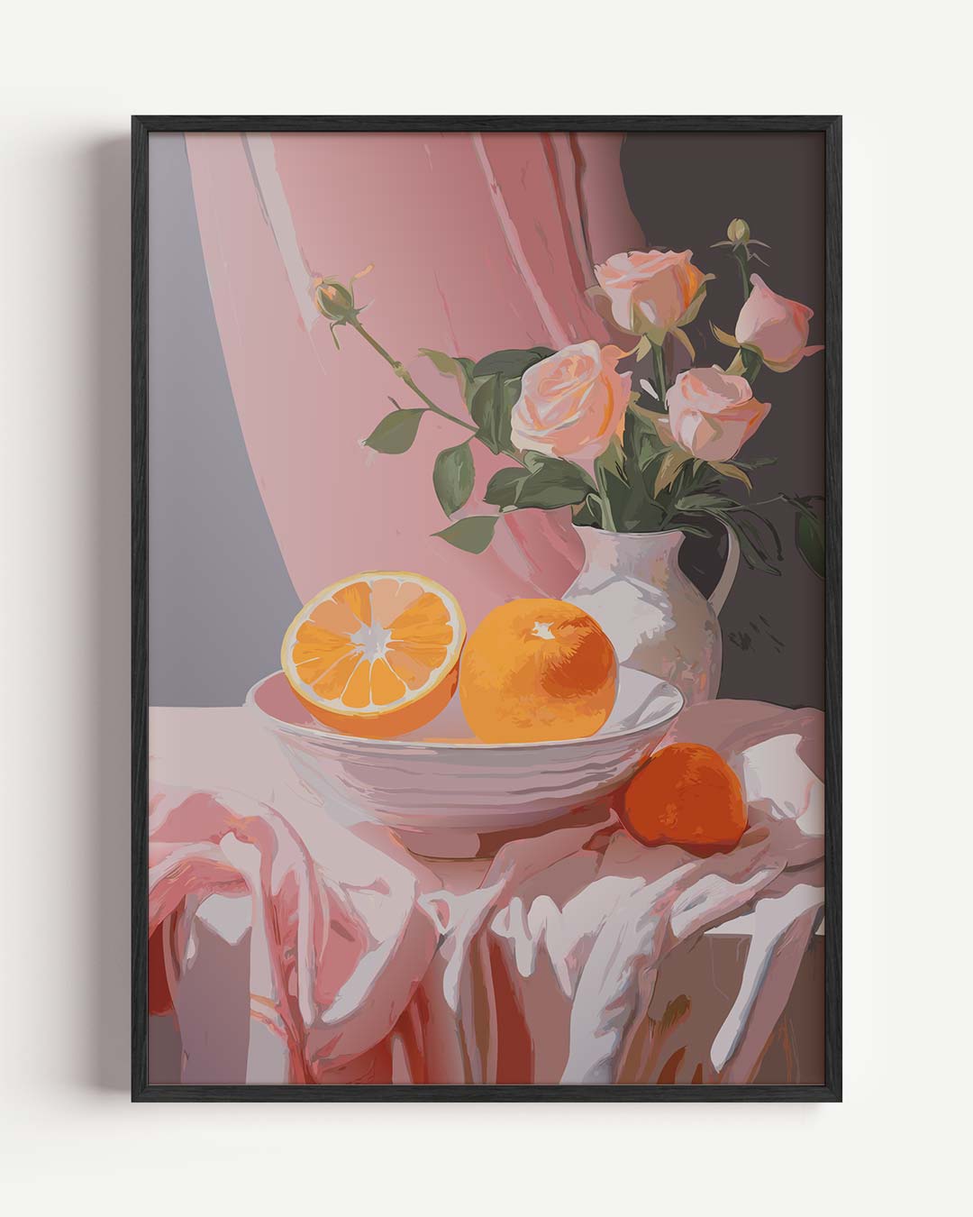 Romantische Rozen en Sinaasappels Poster