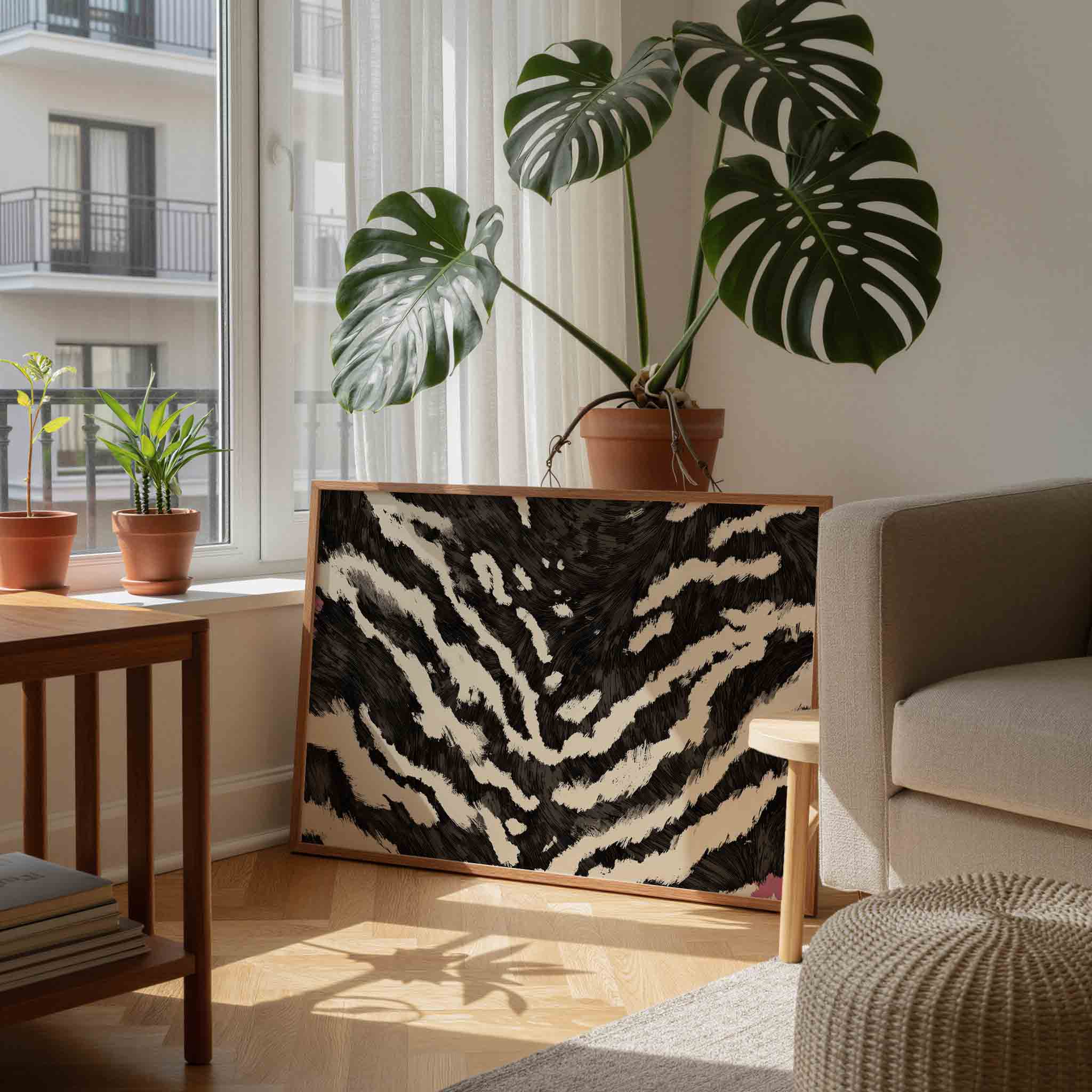 Abstracte strepen Poster