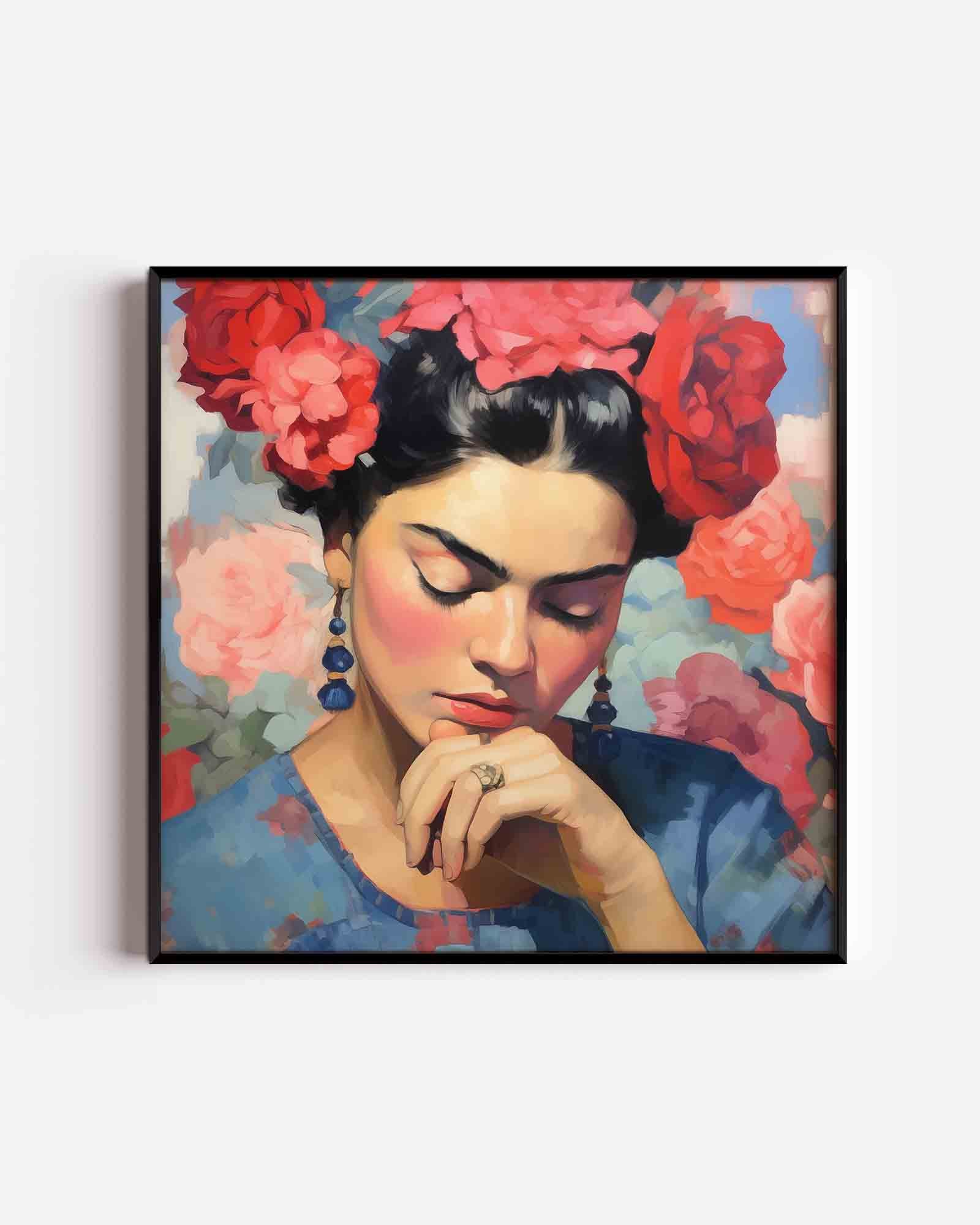 Vrouw met bloemen Poster