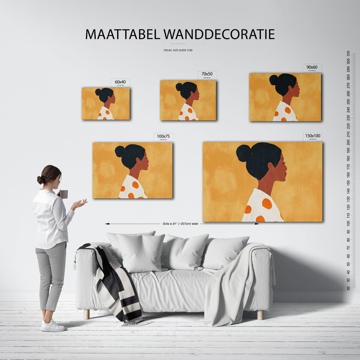 Vrouwelijk silhouet Kunstwerk
