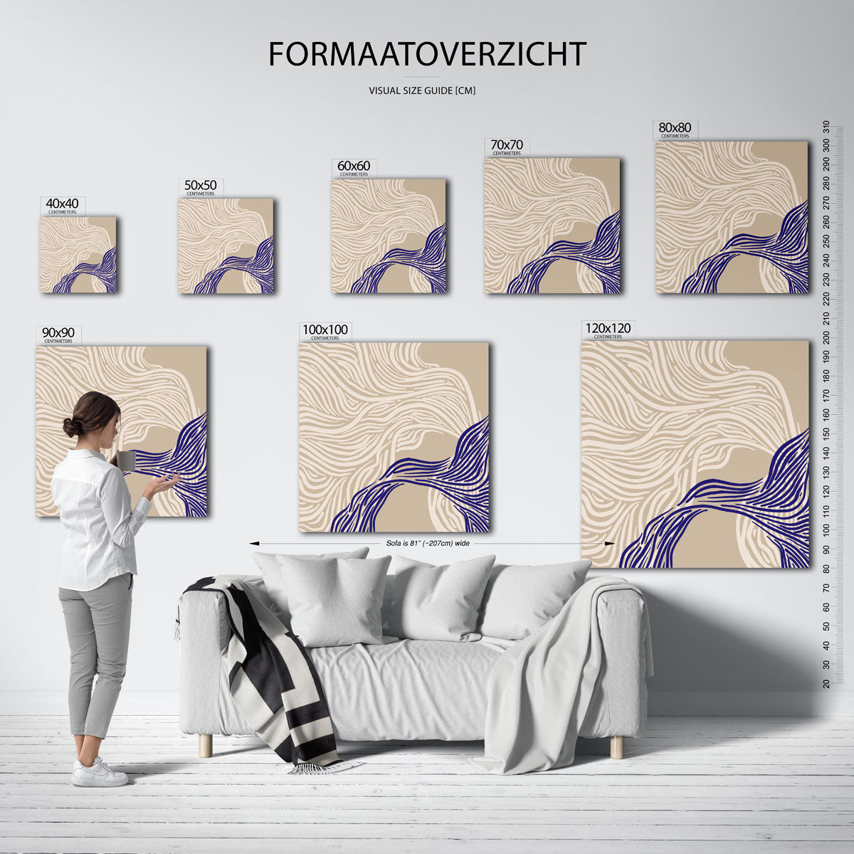 Lijnenpatroon Poster