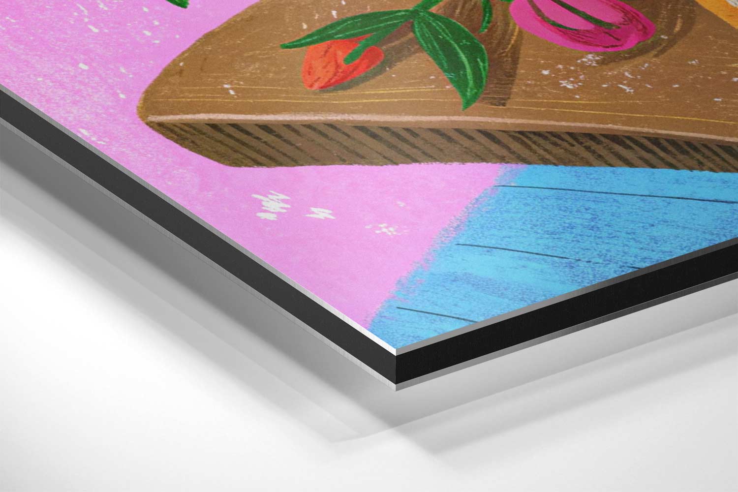 Bloeiende Boeket Illustratie Kunstwerk-canvas-dibond-plexiglas-wanddecoratie-WallArtistic