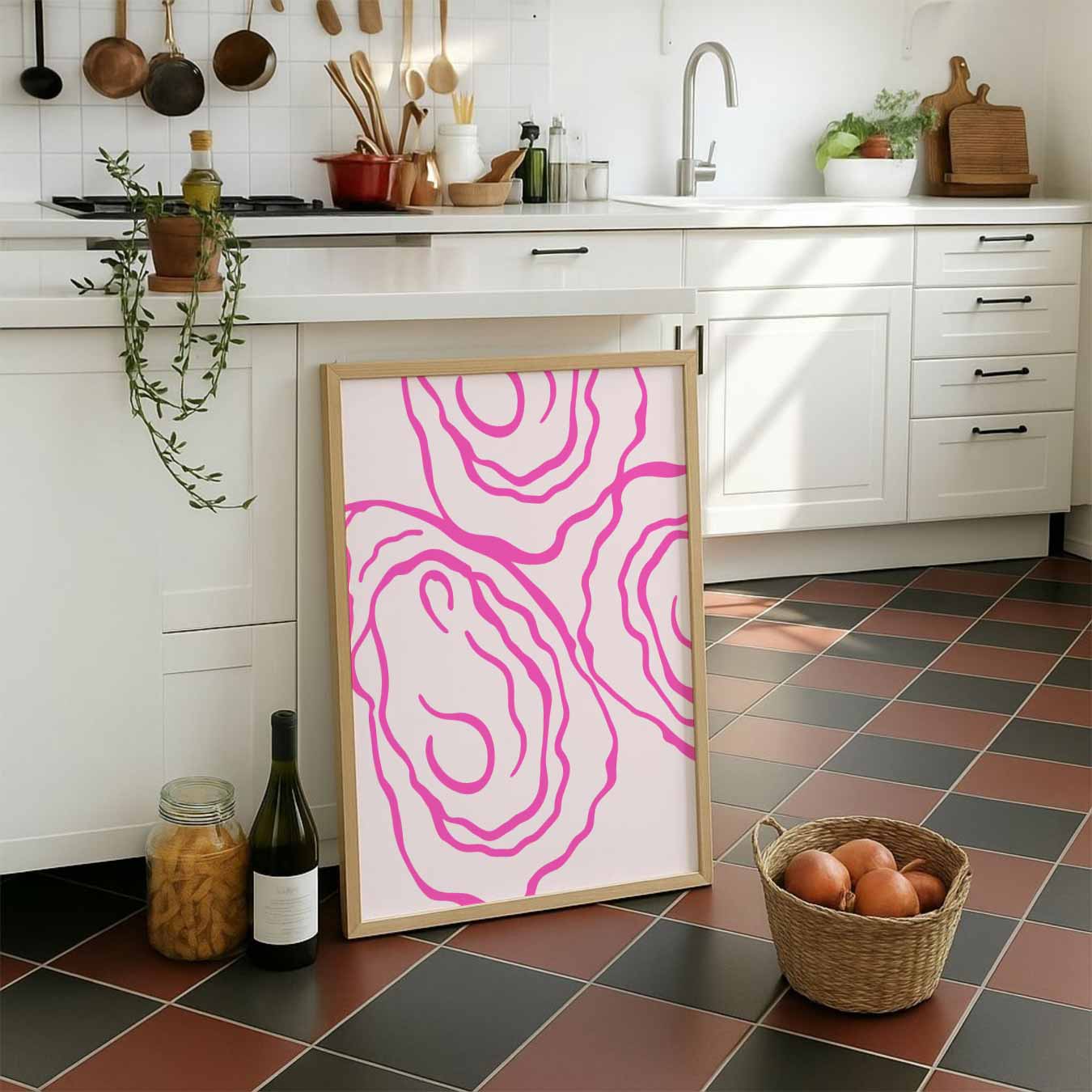 Moderne Pastel Oyster Print Poster