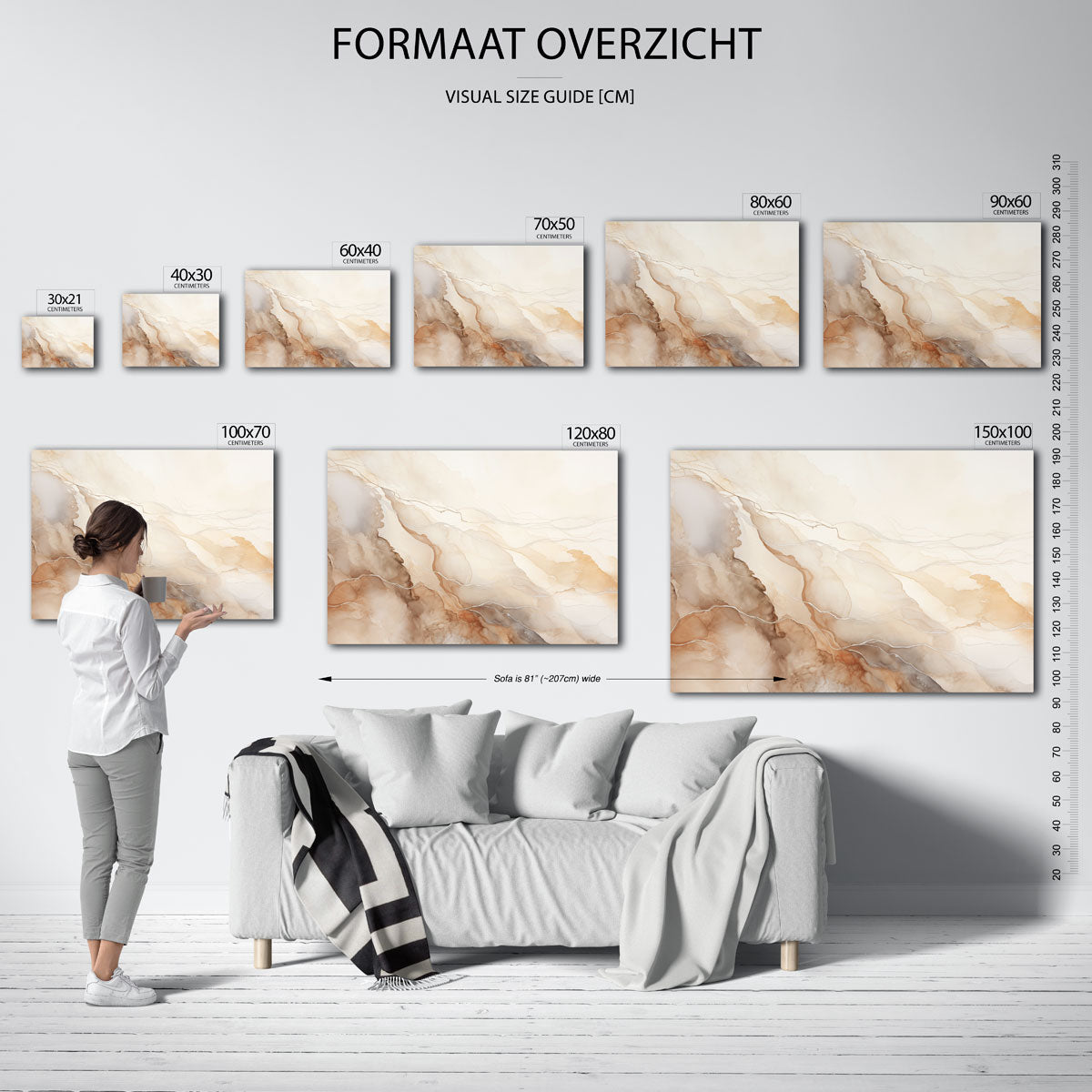 Abstracte lijnen en vormen Poster