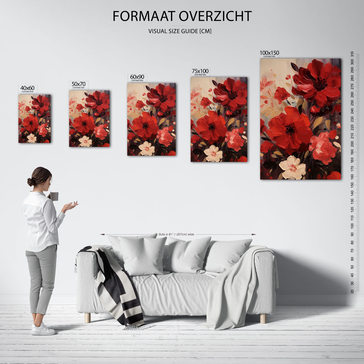 Bloemrijke compositie Kunstwerk