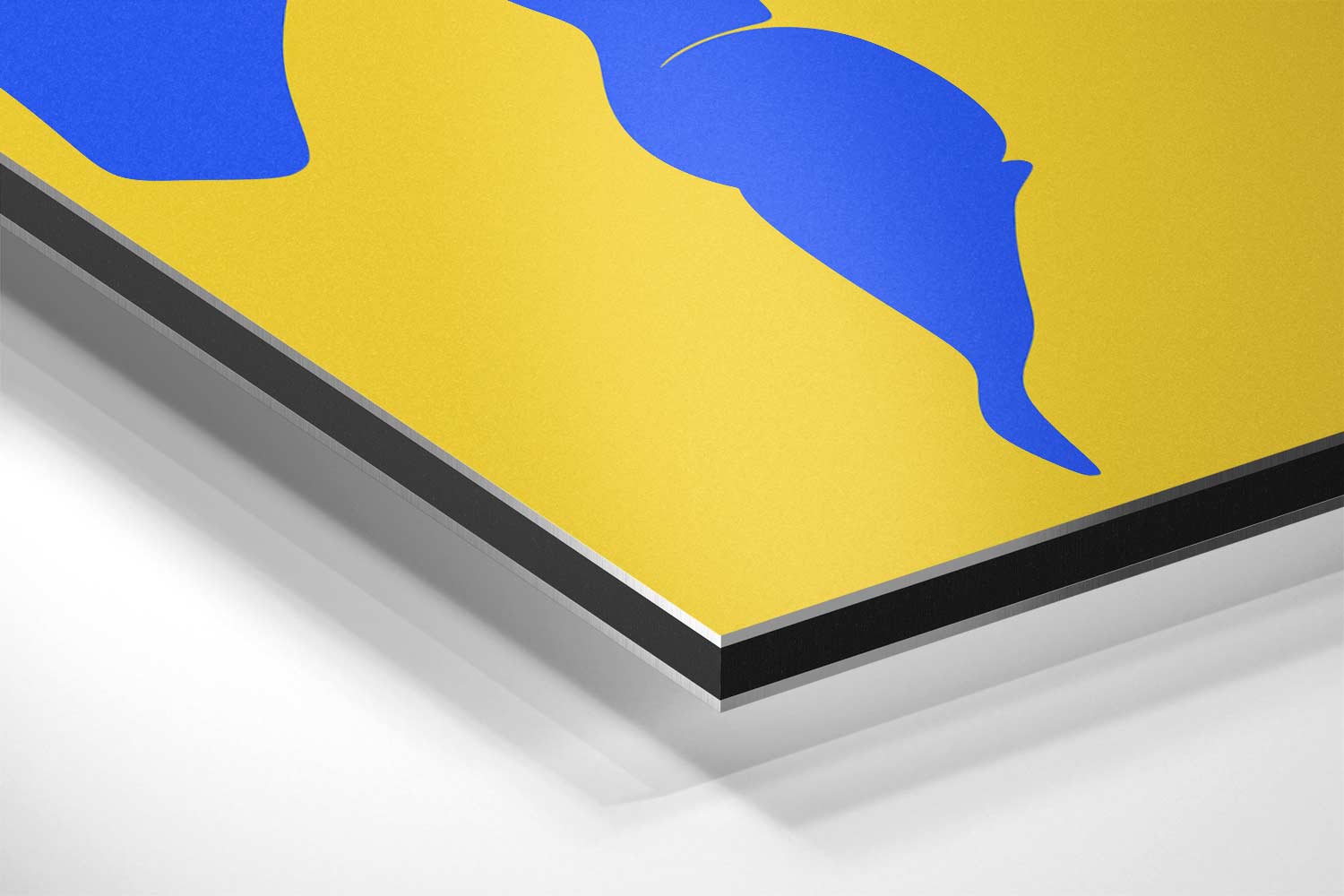 Waslijn in Blauwe Vormen Kunstwerk-canvas-dibond-plexiglas-wanddecoratie-WallArtistic