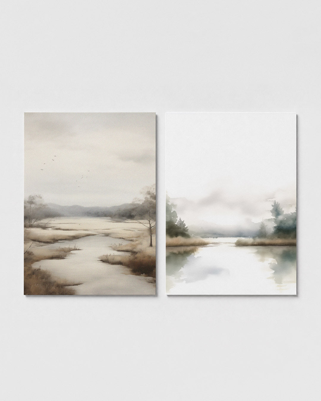 Rustige landschapstonen Posterset