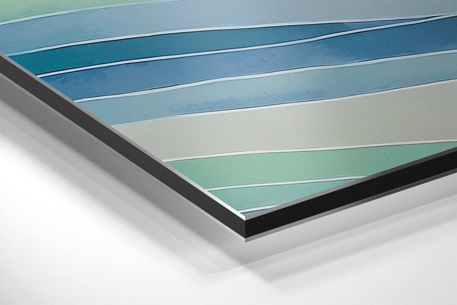 Kleurrijke Golven Kunstwerk-canvas-dibond-plexiglas-wanddecoratie-WallArtistic