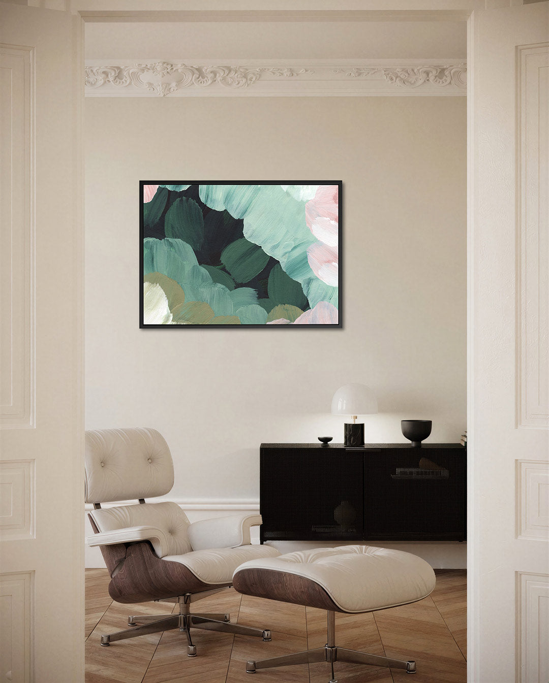 Vloeiende kleurencompositie Kunstwerk